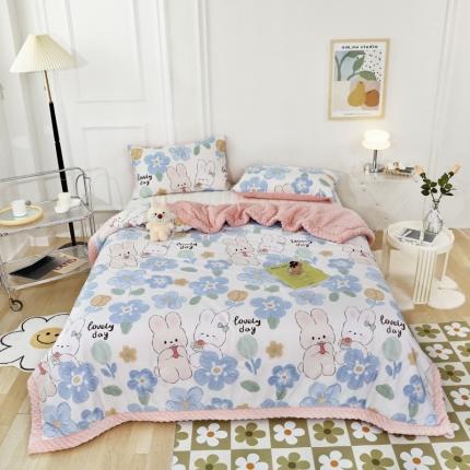 91家纺网 家纺一手货源 找家纺 （总）星期八  2022新款全棉豆豆被春秋被-系列二