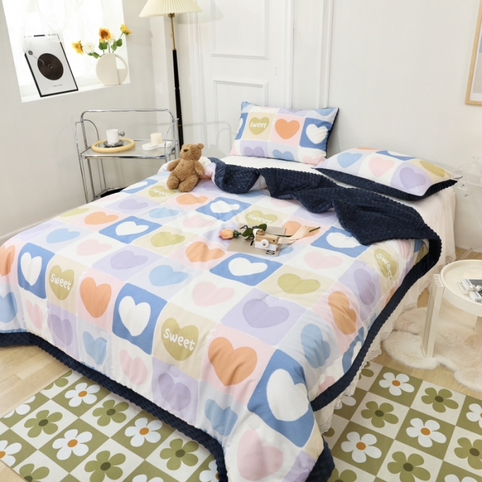 91家纺网 家纺一手货源 找家纺 （总）星期八  2022新款全棉豆豆被春秋被-系列二