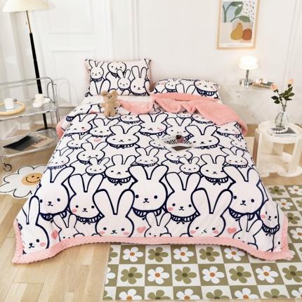 星期八  2022新款全棉豆豆被春秋被-系列二 大白兔