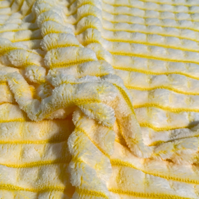 91家纺网 家纺一手货源 找家纺 慕澄 2024新款牛奶绒剪花简约款四件套 简约-黄