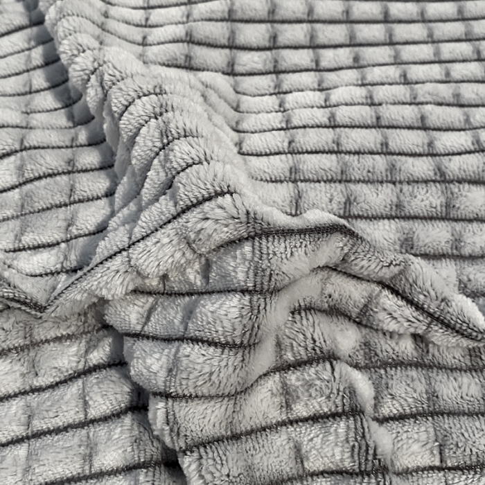 91家纺网 家纺一手货源 找家纺 慕澄 2024新款牛奶绒剪花简约款四件套 简约-灰