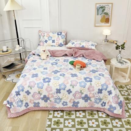 星期八  2022新款全棉豆豆被春秋被-系列二 花花兔