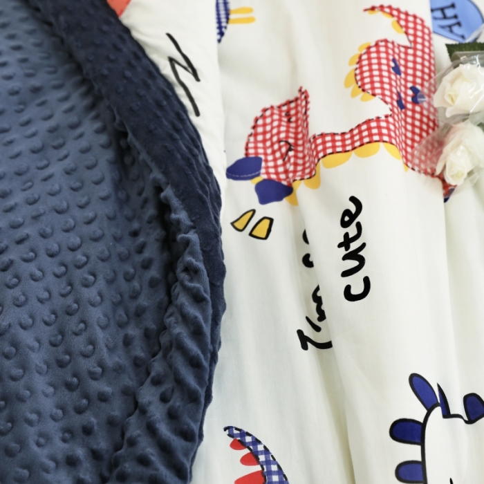 91家纺网 家纺一手货源 找家纺 星期八  2022新款全棉豆豆被春秋被-系列二 小恐龙