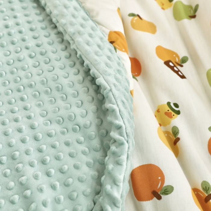 91家纺网 家纺一手货源 找家纺 星期八  2022新款全棉豆豆被春秋被-系列二 小橘子