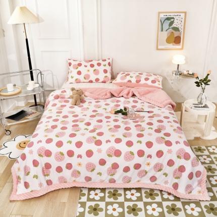 星期八  2022新款全棉豆豆被春秋被-系列二 小草莓