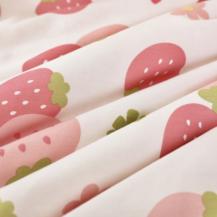 91家纺网 家纺一手货源 找家纺 星期八  2022新款全棉豆豆被春秋被-系列二 小草莓