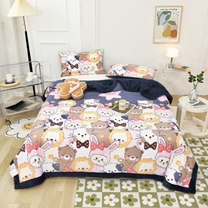 星期八  2022新款全棉豆豆被春秋被-系列二 萌宠乐园