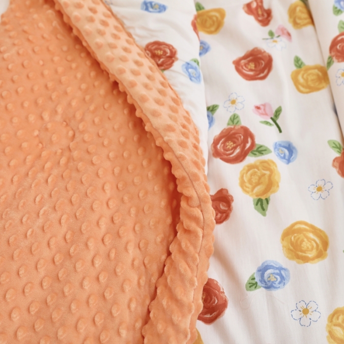 91家纺网 家纺一手货源 找家纺 星期八  2022新款全棉豆豆被春秋被-系列二 玫瑰花