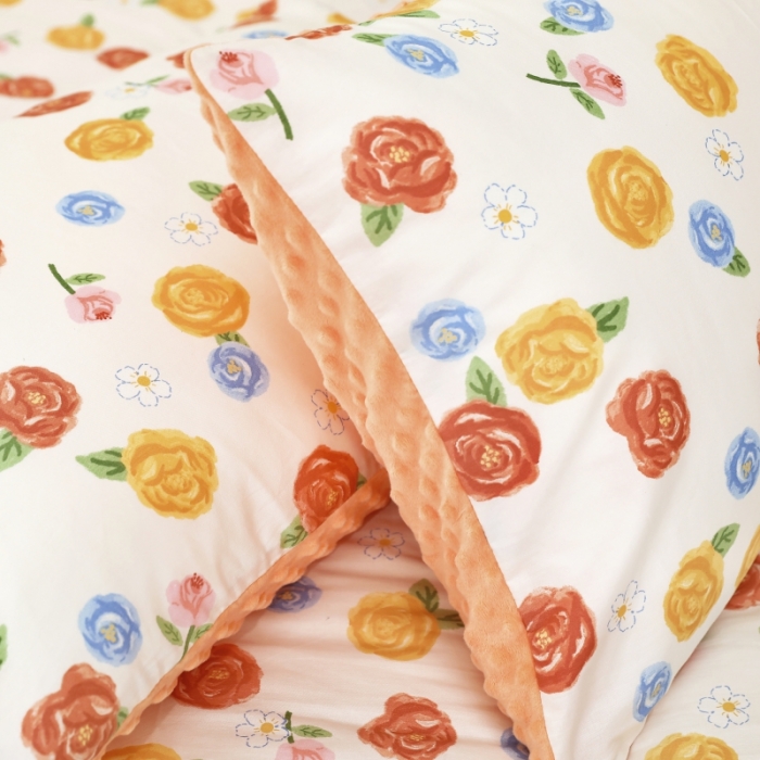 91家纺网 家纺一手货源 找家纺 星期八  2022新款全棉豆豆被春秋被-系列二 玫瑰花