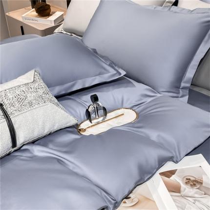 微廉新款A类60支长绒棉纯色套件-单枕套（一只） 佳-紫灰