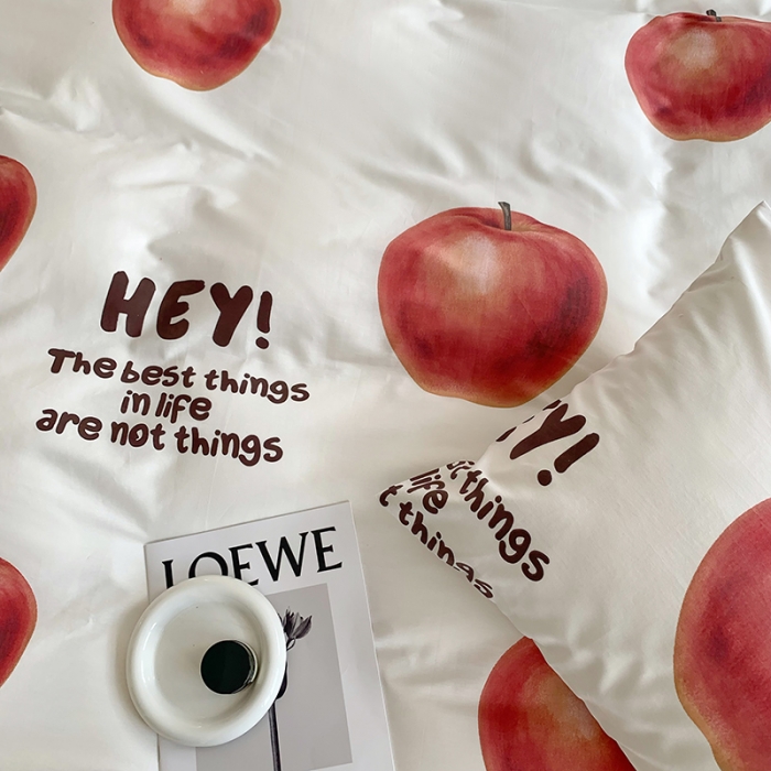 91家纺网 家纺一手货源 找家纺 怡家居 2022新款全棉印花四件套-第八批 平安果