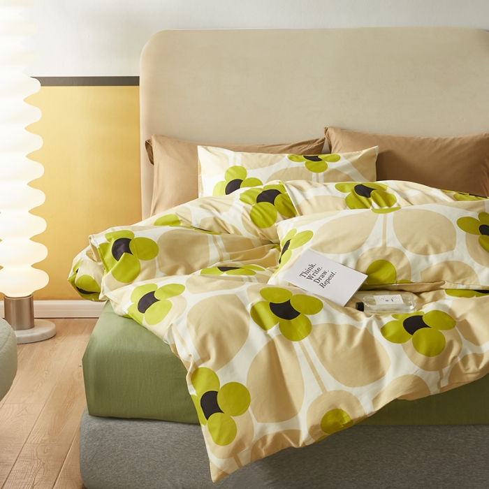 91家纺网 家纺一手货源 找家纺 怡家居 2022新款全棉印花四件套-第八批 清逸