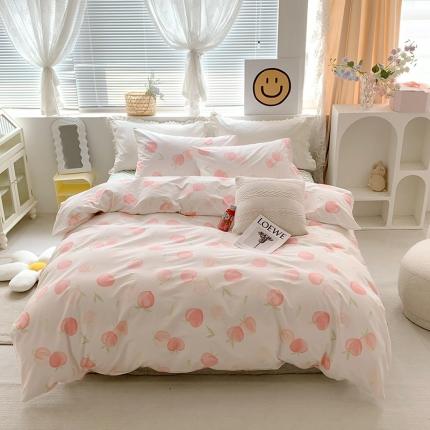 怡家居 2022新款全棉印花四件套-第八批 桃桃乐