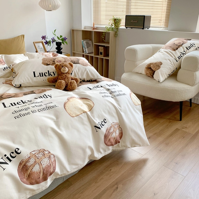 91家纺网 家纺一手货源 找家纺 怡家居 2022新款全棉印花四件套-第八批 熊宝贝