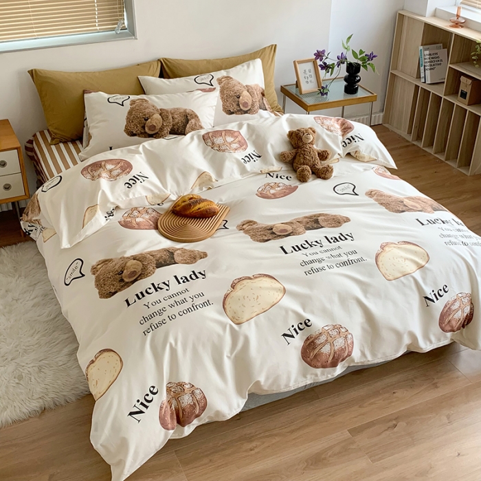 91家纺网 家纺一手货源 找家纺 怡家居 2022新款全棉印花四件套-第八批 熊宝贝