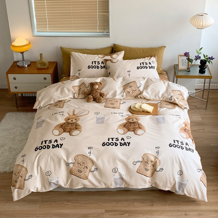 91家纺网 家纺一手货源 找家纺 怡家居 2022新款全棉印花四件套-第八批 长耳兔