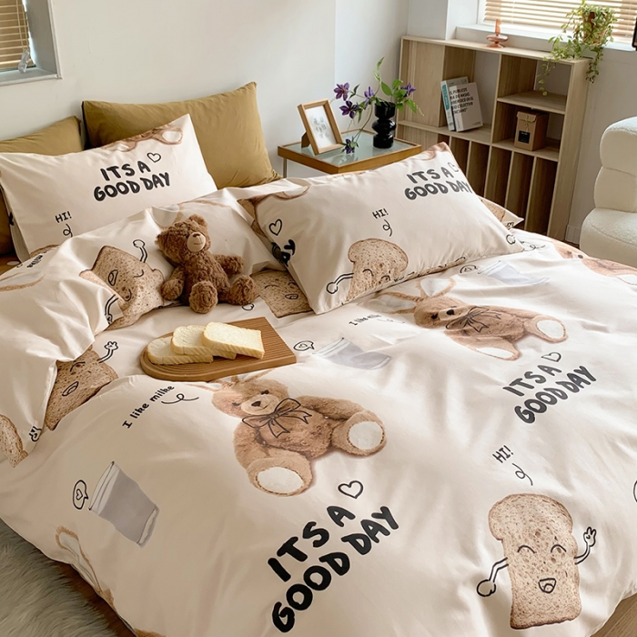 91家纺网 家纺一手货源 找家纺 怡家居 2022新款全棉印花四件套-第八批 长耳兔