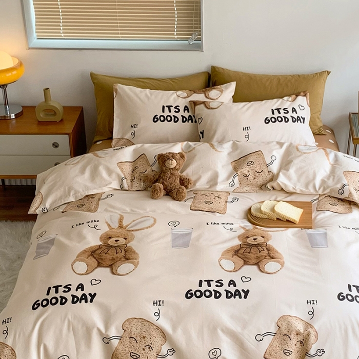 91家纺网 家纺一手货源 找家纺 怡家居 2022新款全棉印花四件套-第八批 长耳兔