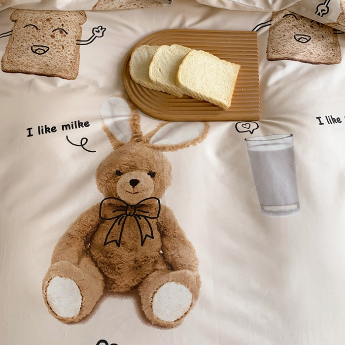 91家纺网 家纺一手货源 找家纺 怡家居 2022新款全棉印花四件套-第八批 长耳兔