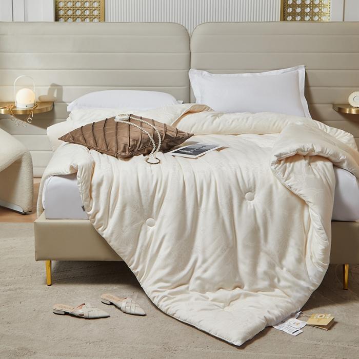 91家纺网 家纺一手货源 找家纺 A类提花大豆纤维被子冬被木本59大豆纤维春秋被芯拉链子母被