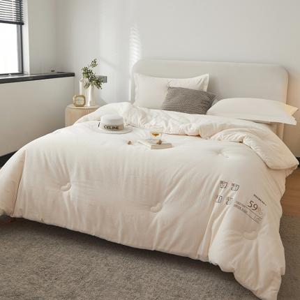 2024A类母婴大豆蛋白提花59大豆春秋被子母被 59原棉大豆被豆朴3