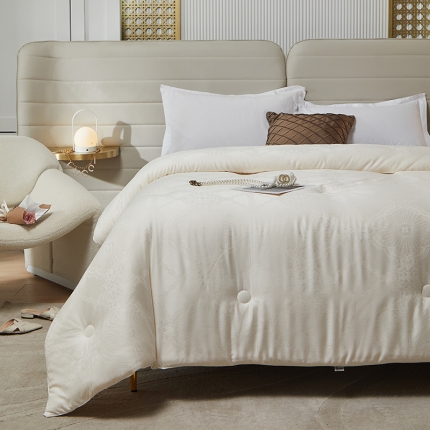 91家纺网 家纺一手货源 找家纺 A类提花大豆纤维被子冬被木本59大豆纤维春秋被芯拉链子母被