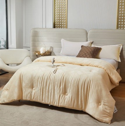 91家纺网 家纺一手货源 找家纺 A类提花大豆纤维被子冬被木本59大豆纤维春秋被芯拉链子母被