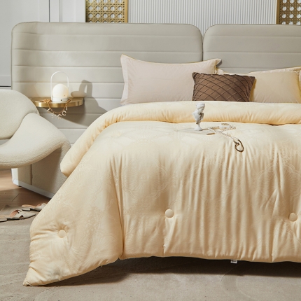 91家纺网 家纺一手货源 找家纺 A类提花大豆纤维被子冬被木本59大豆纤维春秋被芯拉链子母被