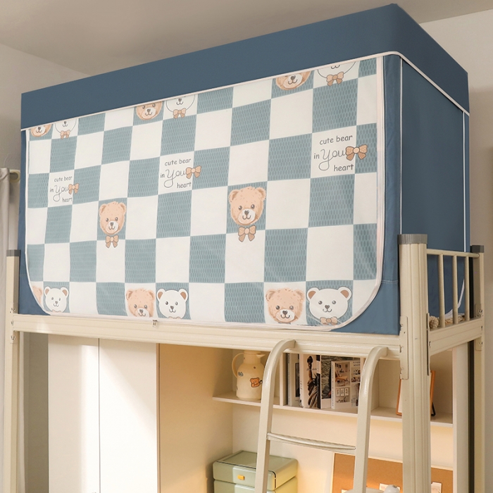 91家纺网 家纺一手货源 找家纺 青竹苑 2022新款遮光床帘学生蚊帐上下铺蚊帐坐床蚊帐 格逗熊