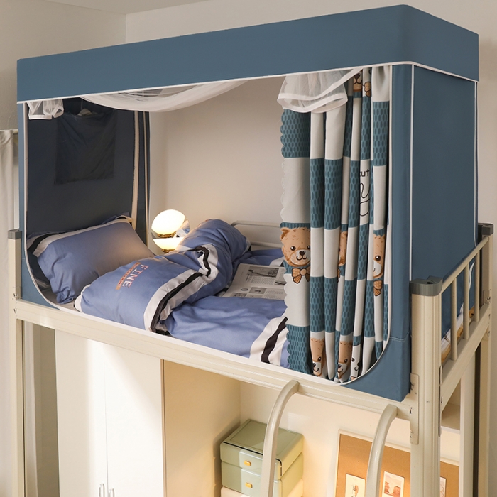 91家纺网 家纺一手货源 找家纺 青竹苑 2022新款遮光床帘学生蚊帐上下铺蚊帐坐床蚊帐 格逗熊