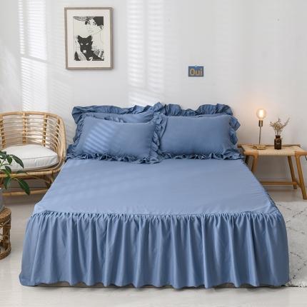 91家纺网 家纺一手货源 找家纺 （总）2023新款水洗棉磨毛韩式单层床裙