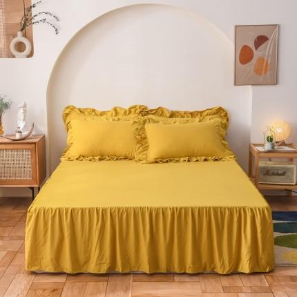 91家纺网 家纺一手货源 找家纺 （总）2023新款水洗棉磨毛韩式单层床裙