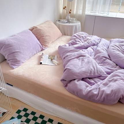 91家纺网 家纺一手货源 找家纺 （总）六巷胡同 2022新款混搭系ins牛奶绒四件套