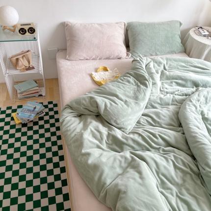 91家纺网 家纺一手货源 找家纺 （总）六巷胡同 2022新款混搭系ins牛奶绒四件套