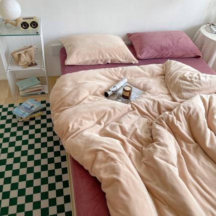 91家纺网 家纺一手货源 找家纺 （总）六巷胡同 2022新款混搭系ins牛奶绒四件套