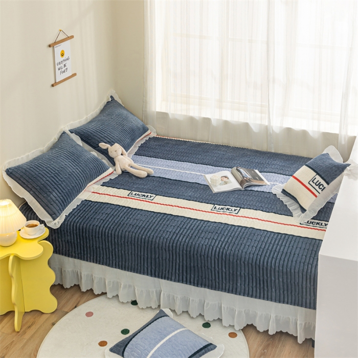 91家纺网 家纺一手货源 找家纺 美优兰 2025秋冬新款牛奶绒榻榻米垫床盖（可定制） 巴克曼