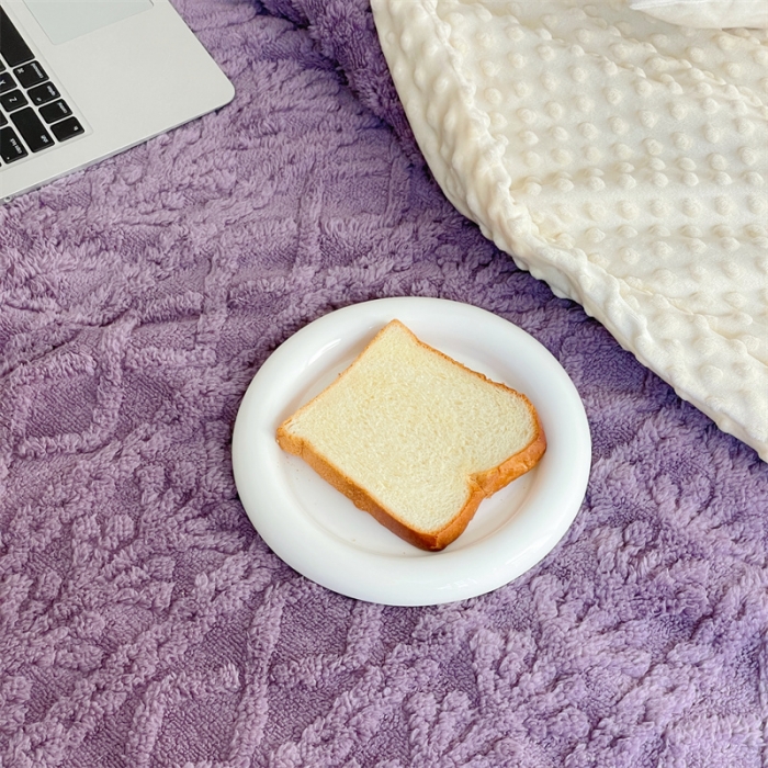 91家纺网 家纺一手货源 找家纺 梦享生活 2022新款豆豆绒毛毯 优雅紫