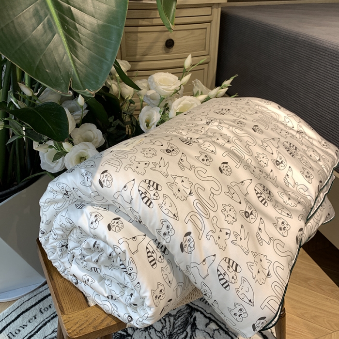 91家纺网 家纺一手货源 找家纺 汇庭 2022新品天丝棉四季被 长耳狗