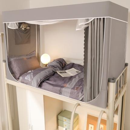 91家纺网 家纺一手货源 找家纺 （总）梦之宝 新款坐床强遮光蚊帐学生宿舍上下铺一体式通用床帘