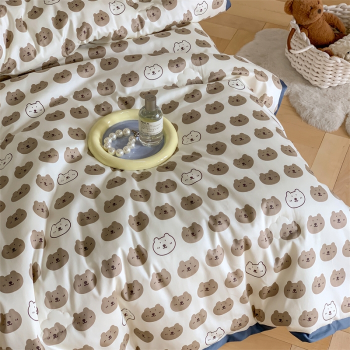 91家纺网 家纺一手货源 找家纺 汇庭 2022新款60s数码印花春秋被 口袋熊