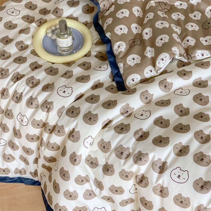 91家纺网 家纺一手货源 找家纺 汇庭 2022新款60s数码印花春秋被 口袋熊