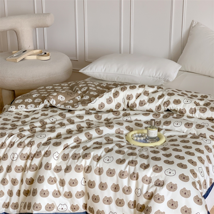 91家纺网 家纺一手货源 找家纺 汇庭 2022新款60s数码印花春秋被 口袋熊