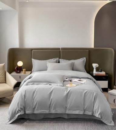 91家纺网 家纺一手货源 找家纺 安妮2022新款轻奢赫本加厚全棉磨毛四件套 赫本轻奢灰