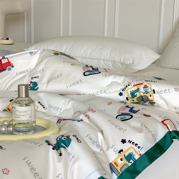 91家纺网 家纺一手货源 找家纺 汇庭 2022新款60s数码印花春秋被 汽车总动员