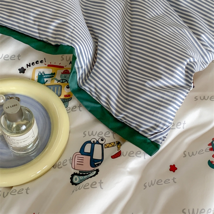 91家纺网 家纺一手货源 找家纺 汇庭 2022新款60s数码印花春秋被 汽车总动员