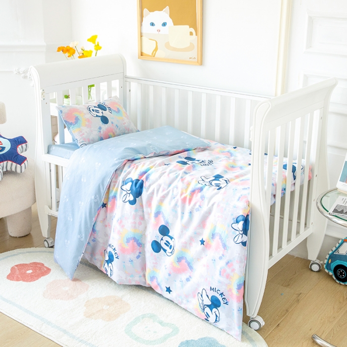 91家纺网 家纺一手货源 找家纺 小芽 迪士尼正版授权全棉幼儿园三件套 可爱米妮