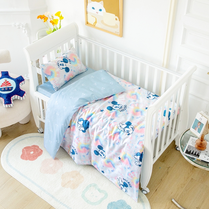 91家纺网 家纺一手货源 找家纺 小芽 迪士尼正版授权全棉幼儿园三件套 可爱米妮