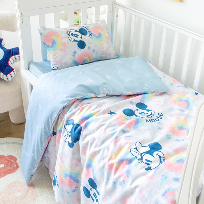 91家纺网 家纺一手货源 找家纺 小芽 迪士尼正版授权全棉幼儿园三件套 可爱米妮