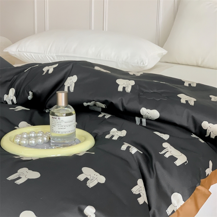 91家纺网 家纺一手货源 找家纺 汇庭 2022新款60s数码印花春秋被 象多多