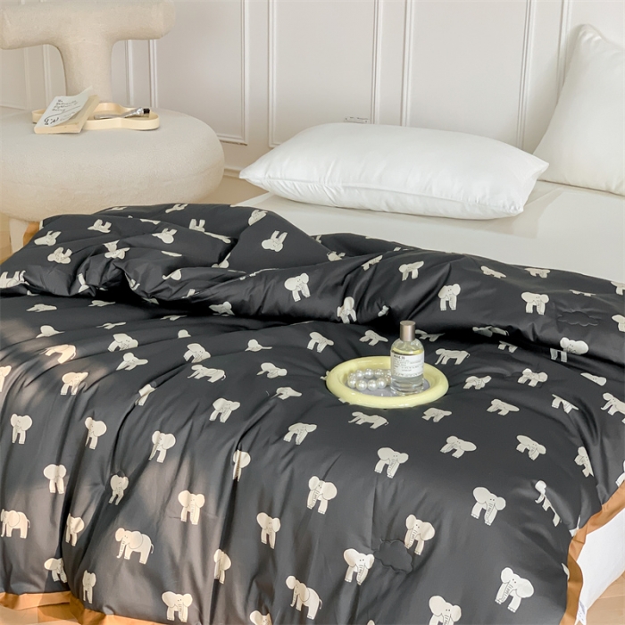 91家纺网 家纺一手货源 找家纺 汇庭 2022新款60s数码印花春秋被 象多多